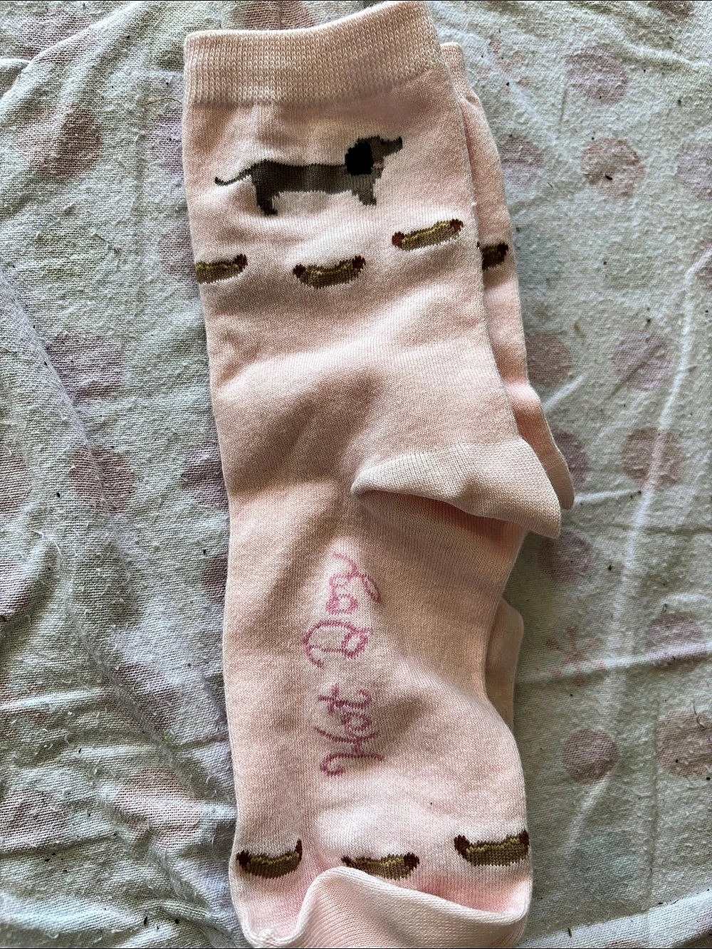 Pink Animal Print Socks